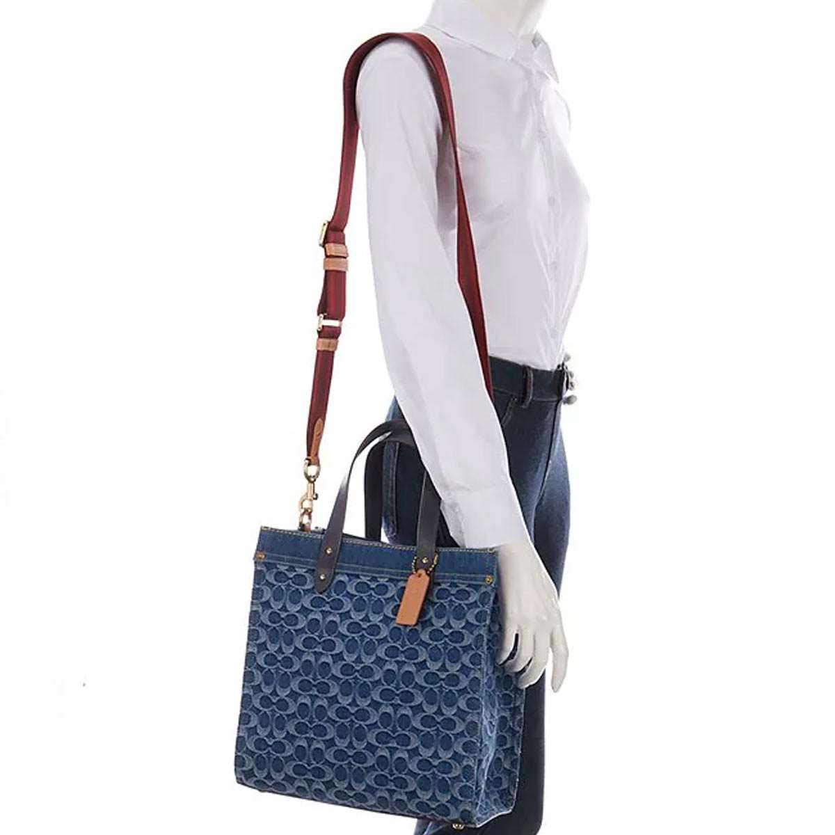 楽天市場】コーチ トート シグネチャー ショルダーバッグ デニム