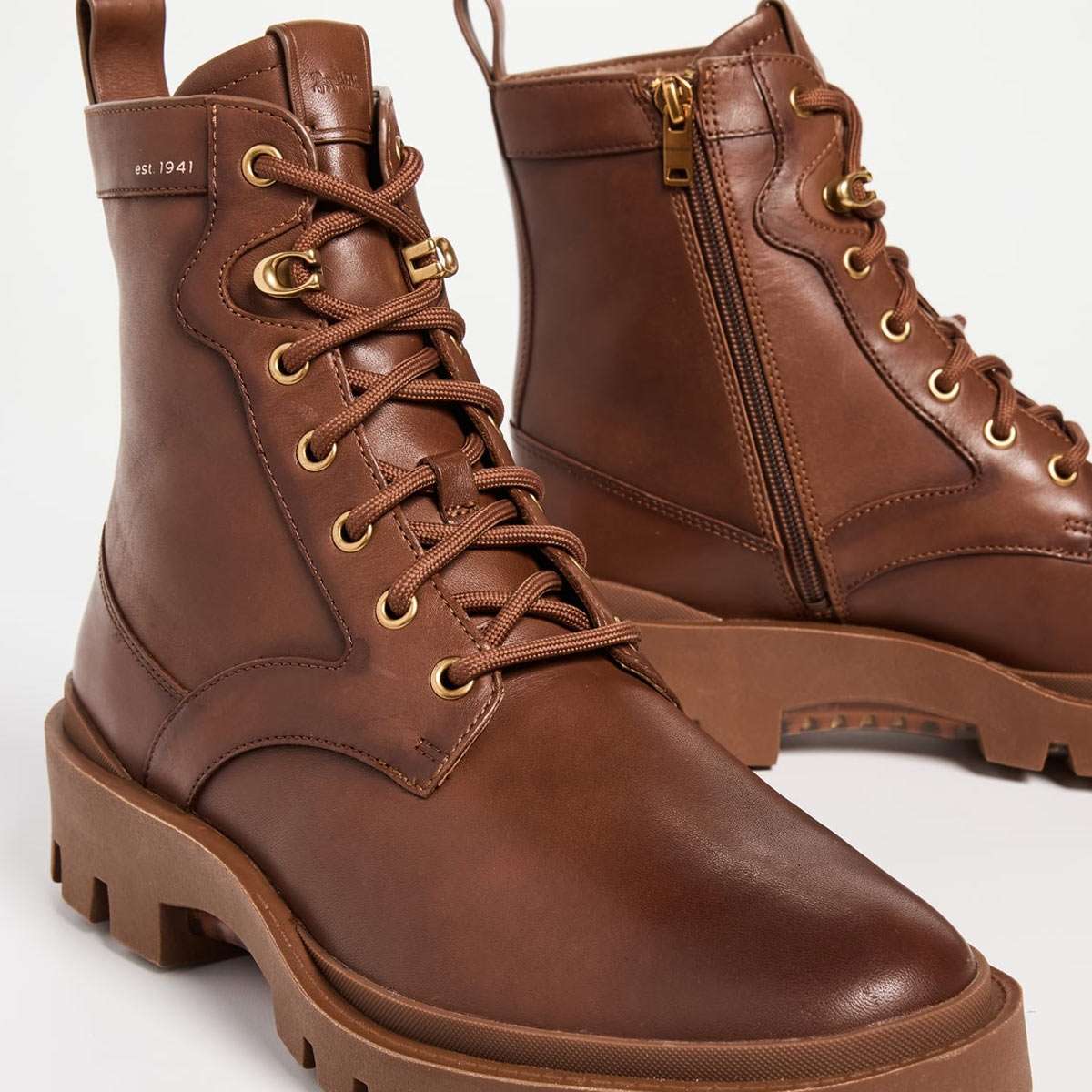 楽天市場】コーチ ブーツ メンズ ワークブーツ 本革 編み上げ ショート