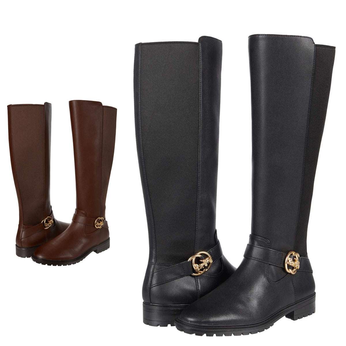 楽天市場】コーチ ブーツ レディース 本革 ロング 筒周りゆったり