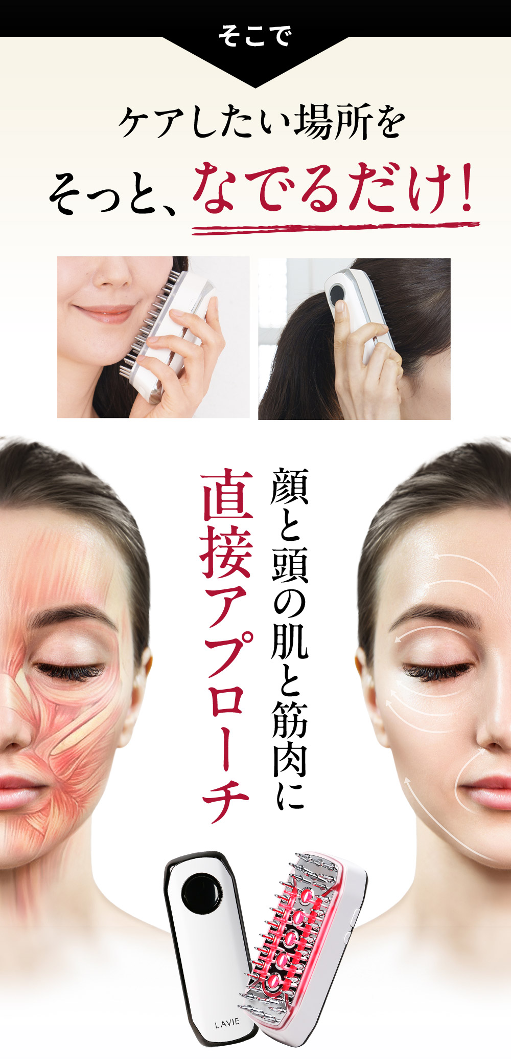 楽天市場】【50％OFF 3/4 20:00~3/11 1:59】電気ブラシ 美顔器 LAVIE