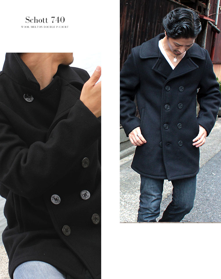 楽天市場】Schott ショット ウールメルトン Pコート 74 0 2025【USA