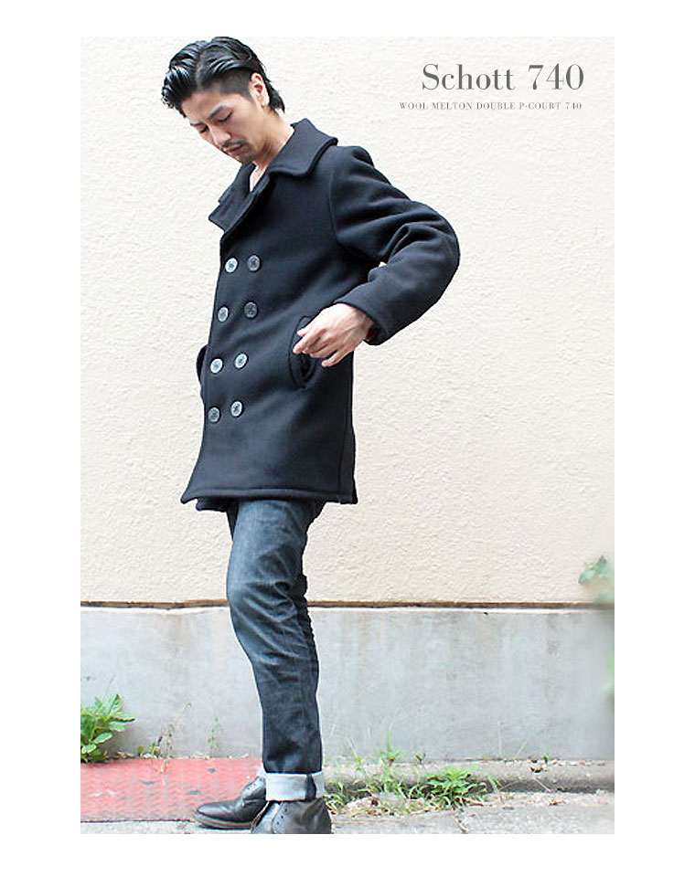 楽天市場】Schott ショット ウールメルトン Pコート 74 0 2025【USA