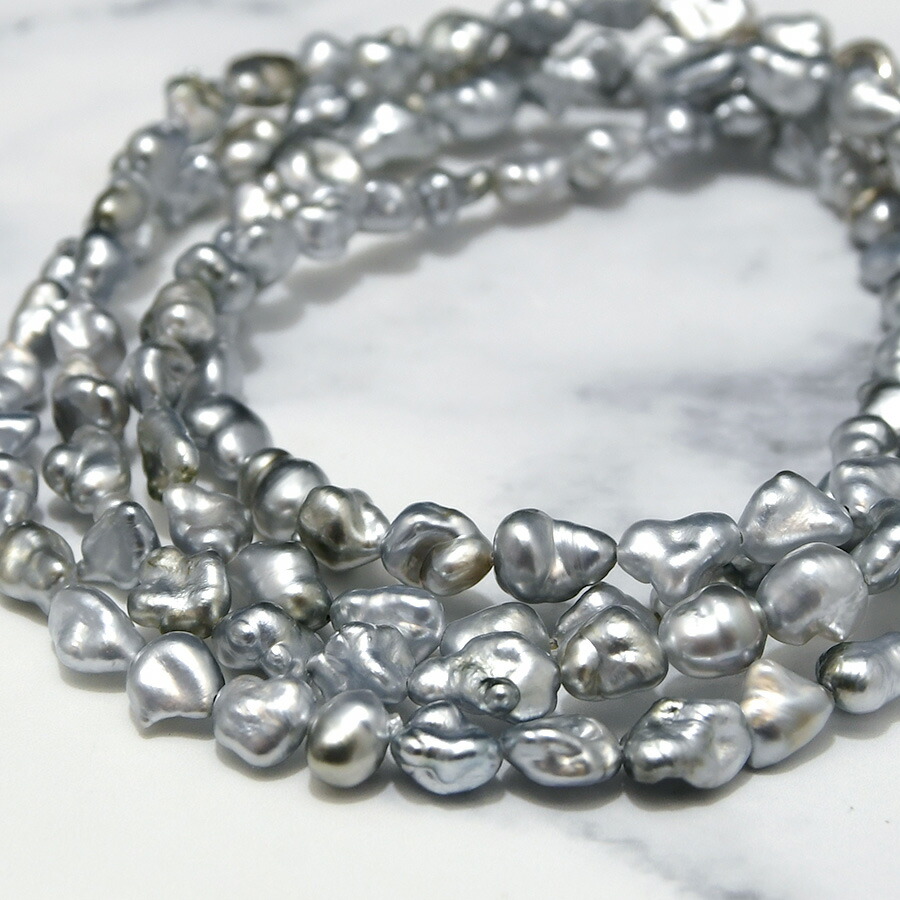 楽天市場】黒蝶 ケシ 真珠 ロングネックレス 気品に満ちたシックな輝き