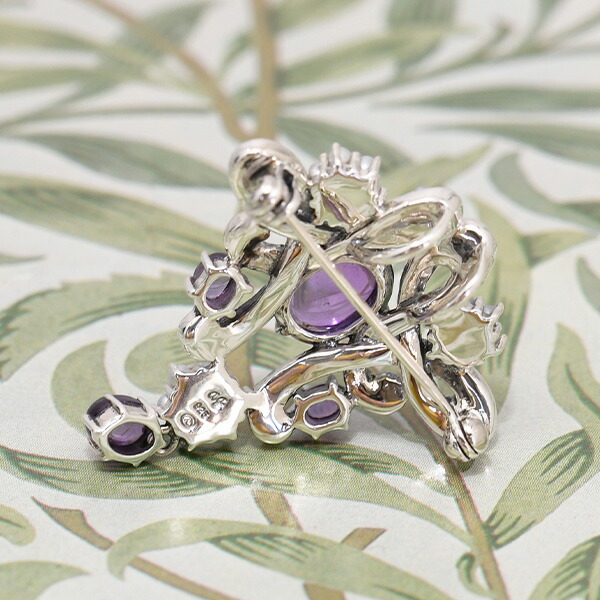 楽天市場】碌山 アメジスト シードパール ブローチペンダント