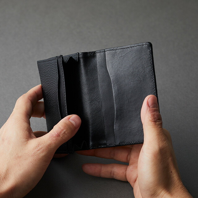 楽天市場】語れる永く愛せる名刺入れ当店だけの別注レザー【Black