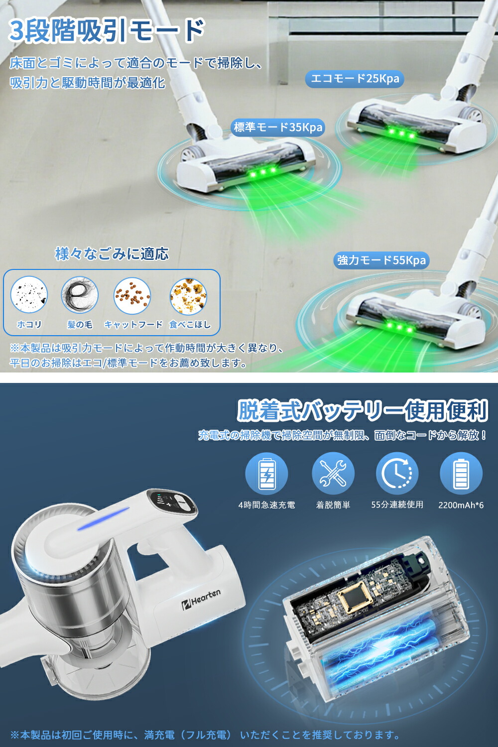 楽天市場】新生活応援・高コスパ 掃除機 コードレス 50000pa