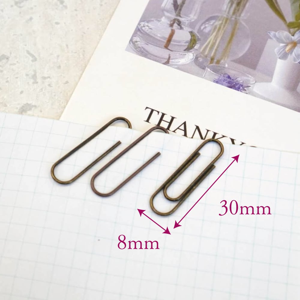 楽天市場】【 アンティークゴールド ペーパークリップ 30mm