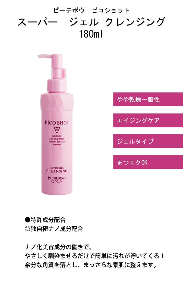 楽天市場】ピーチポウ ピコショット スーパー ジェル クレンジング