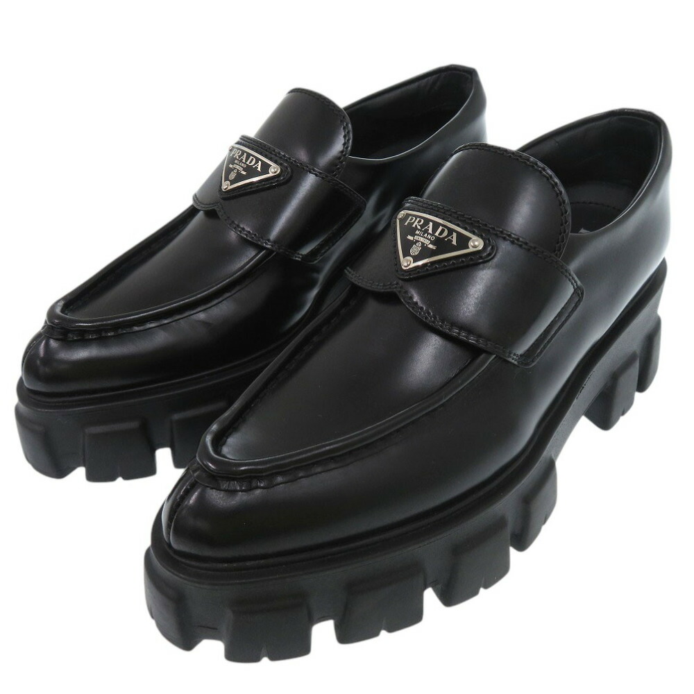 楽天市場】未使用品 プラダ モノリス ポインテッドトゥ ローファー