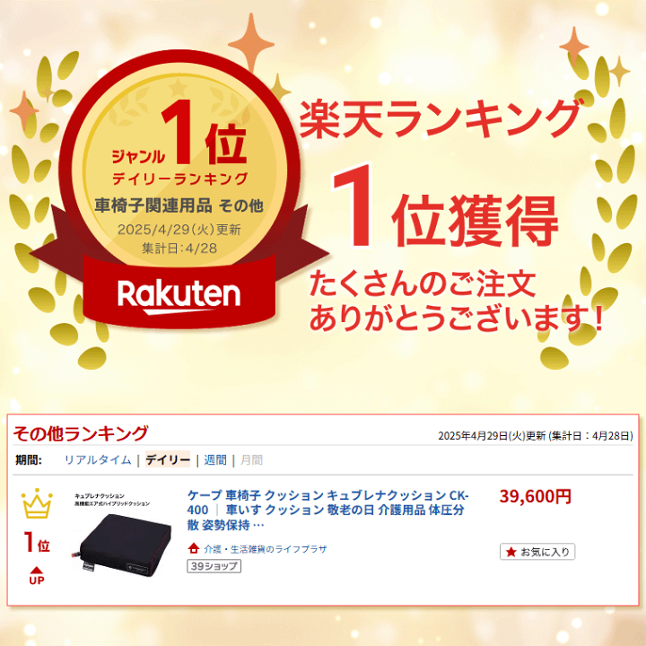 楽天市場】ケープ ○車椅子クッションキュブレナクッションCK-400