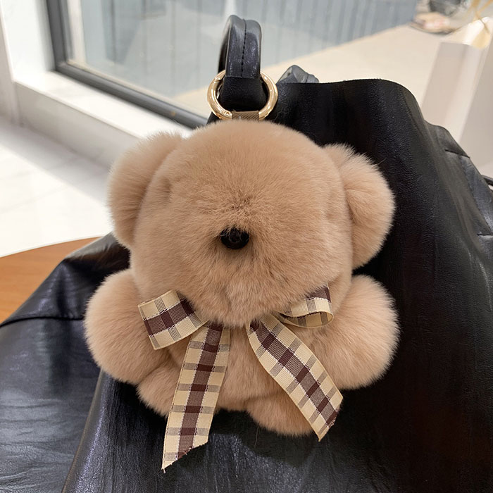 楽天市場】ラビットファー ベアー キーホルダーくま 熊 クマ