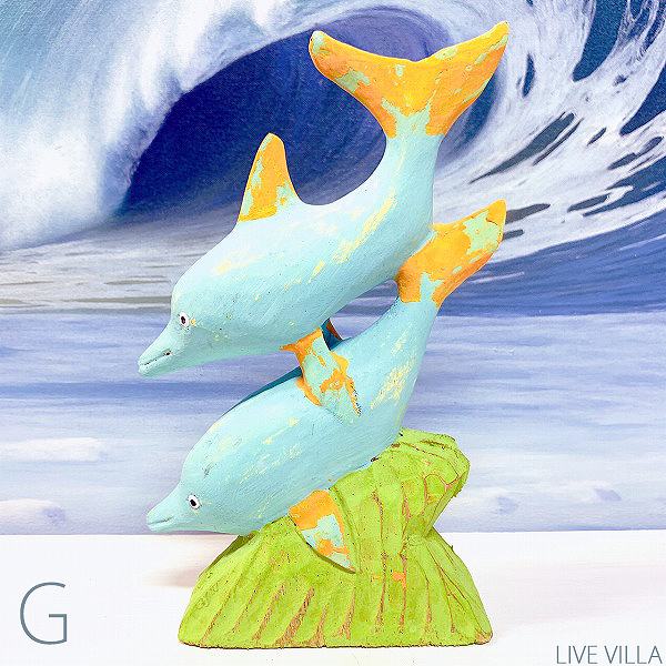 楽天市場】仲良しイルカの木彫りオブジェ : アジアン・マリン雑貨