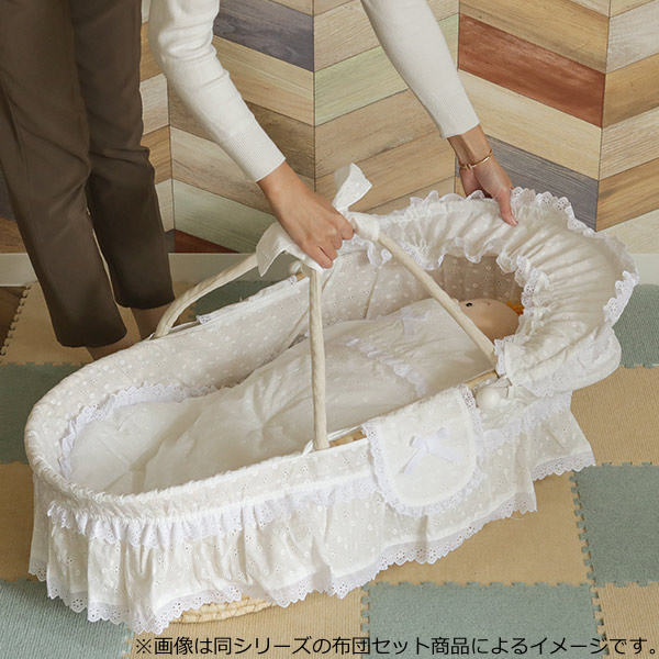 楽天市場】クーハン ベビー かご 編み込み （ 送料無料 ゆりかご