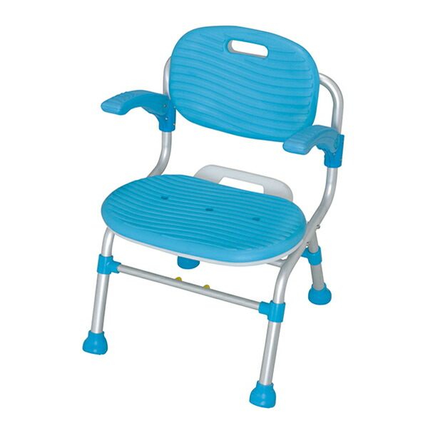 楽天市場】シャワーチェア 背付 肘かけ付 折りたたみ 5段階 高さ調整