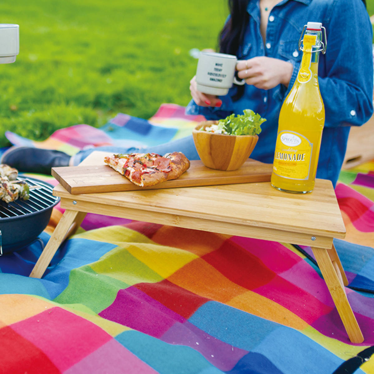 楽天市場】折りたたみテーブル バンブーテーブル バカンス 竹製 ロー