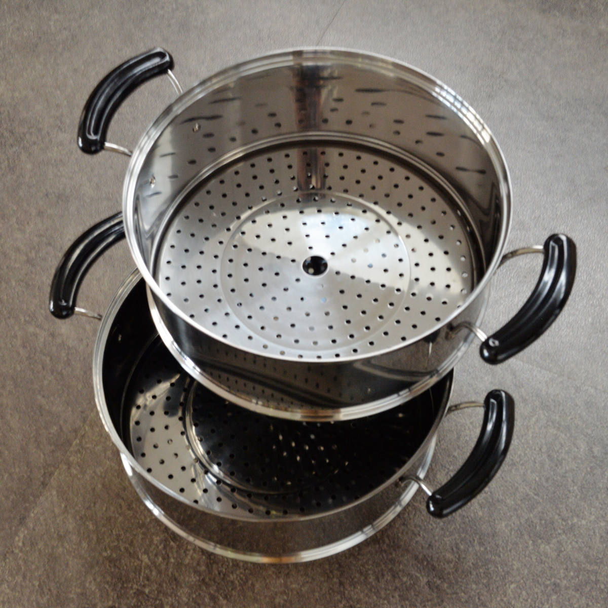 楽天市場】3段蒸し器 30cm IH対応 だんらん ガラス蓋付き 3升用