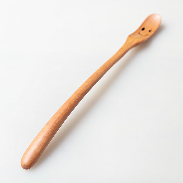 楽天市場】スプーン 19cm マドラースプーン ニコニコ＆ウィンク 木製