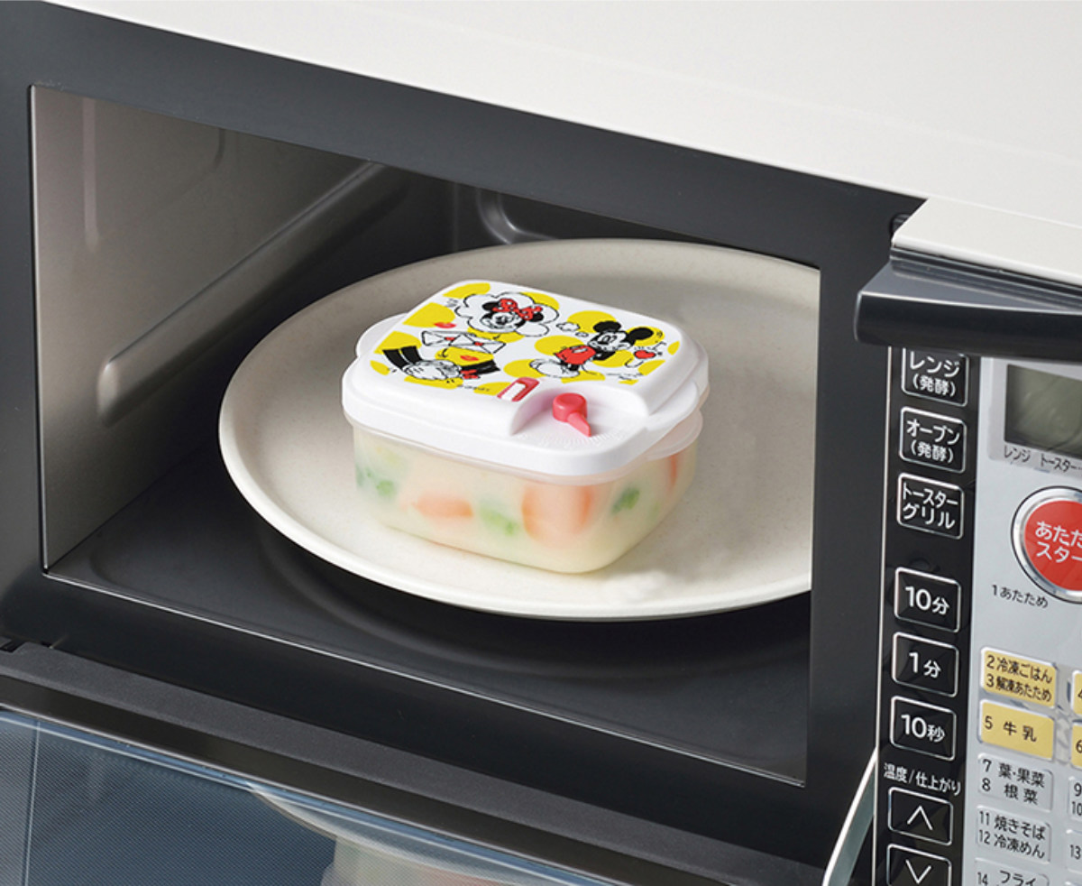 楽天市場】保存容器 ミッキー＆ミニー プラスチック電子レンジ容器 丸