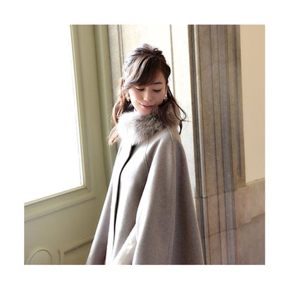 楽天市場】フォックスファー付きケープコート(7号〜15号) （シナモン