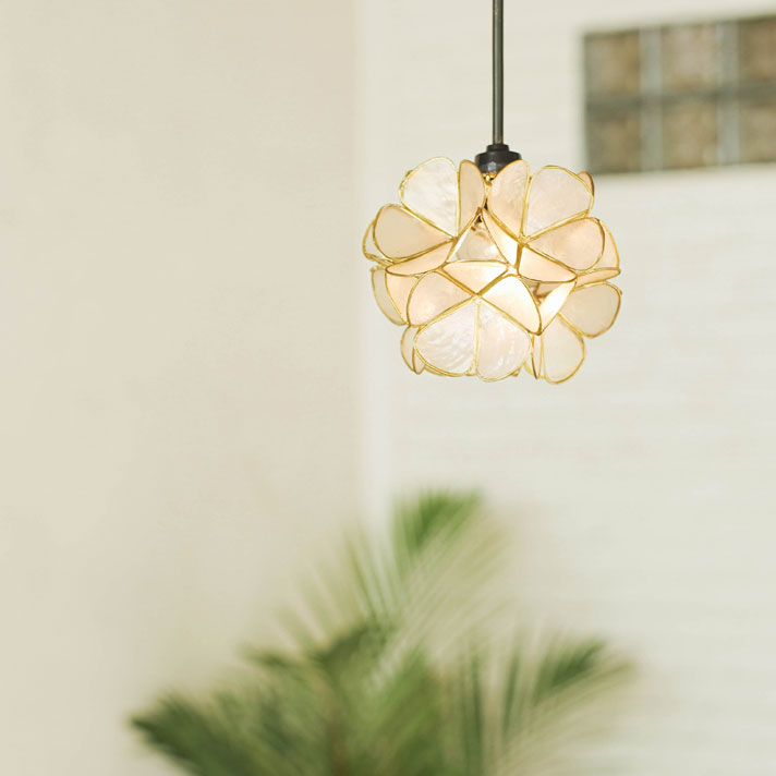 CAHAYA カピスシェル ペンダントライト φ40cm アジアン CAHAYA