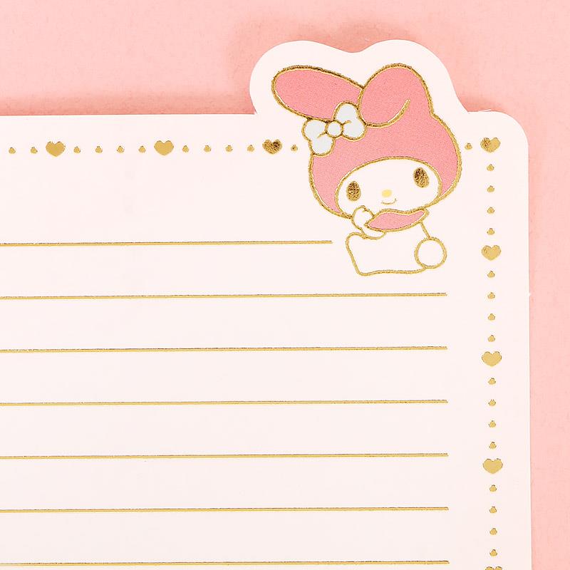 楽天市場】マイメロディ レターセット 金箔押し シンプルデザイン文具