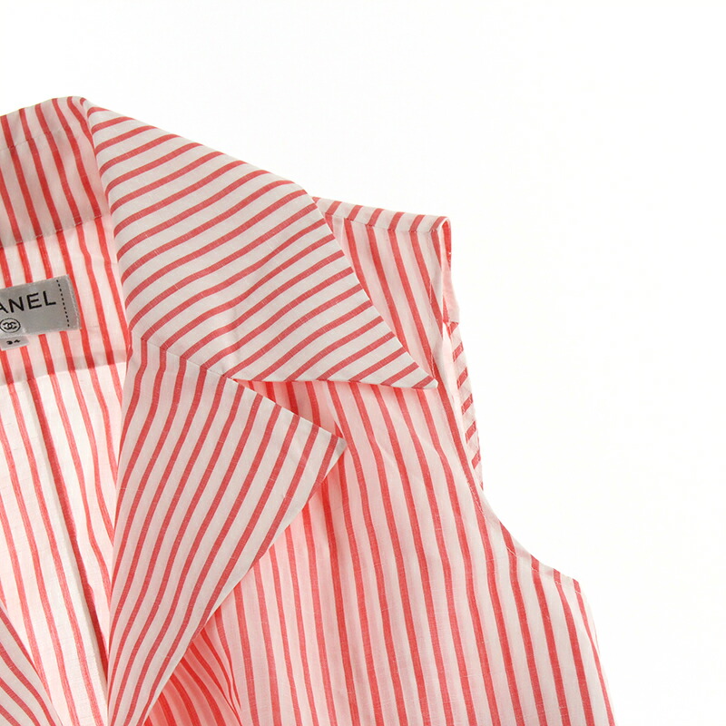 楽天市場】極美品 シャネル CHANEL ココボタン ストライプ