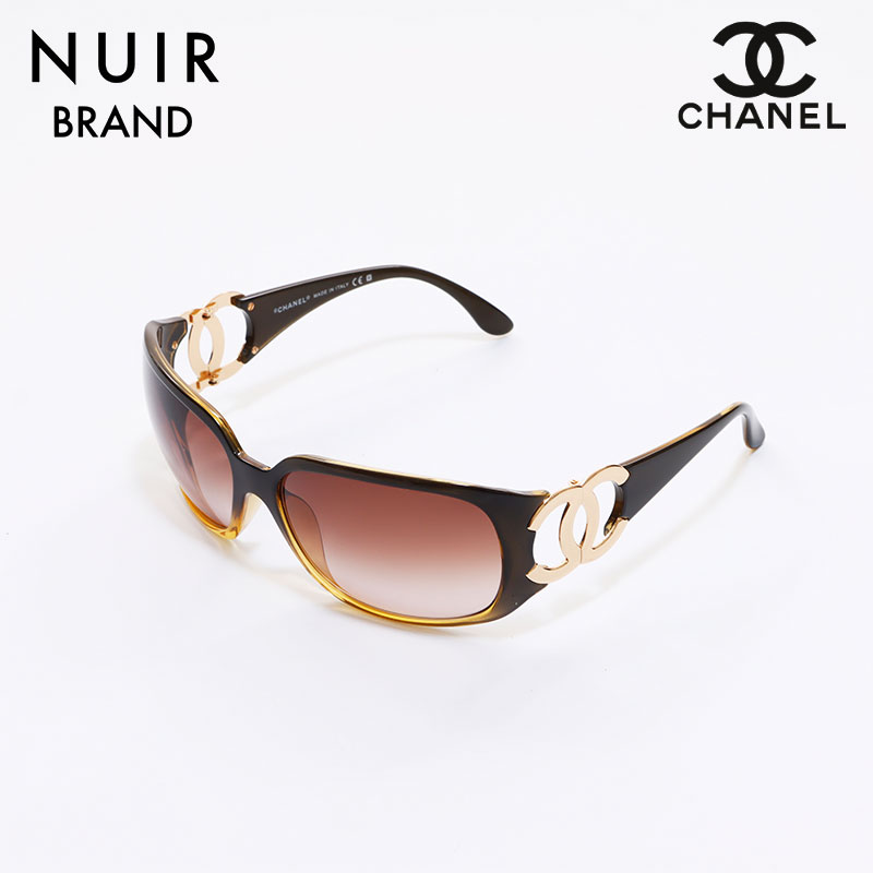 極美品 CHANEL シャネル サングラス カラーレンズブラウンココマーク