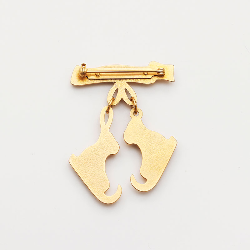 楽天市場】エルメス HERMES スケート靴 ブローチ ゴールド WS10477