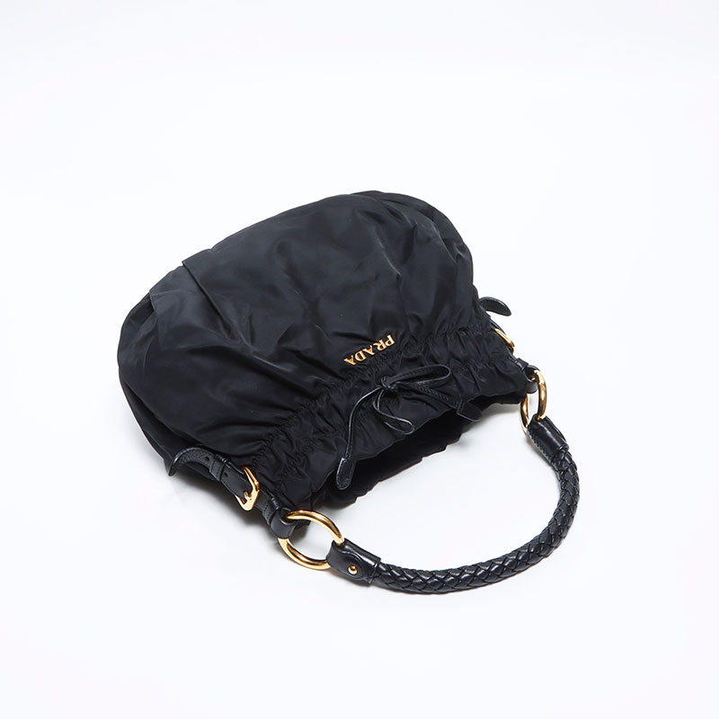 楽天市場】プラダ PRADA ロゴ ナイロン ショルダーバッグ ブラック