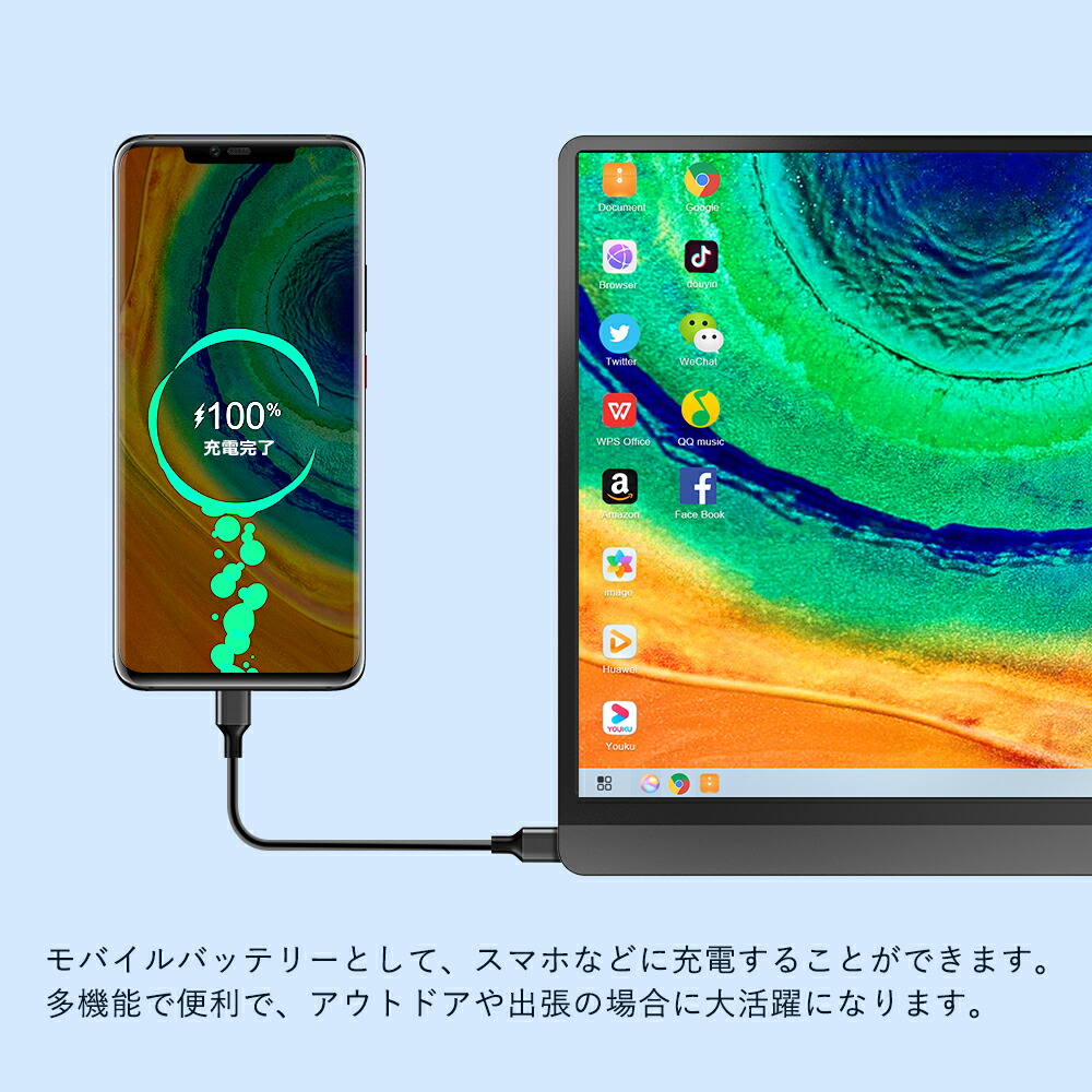 楽天市場】【充電機能】モバイルモニター 15.6インチ 120hz
