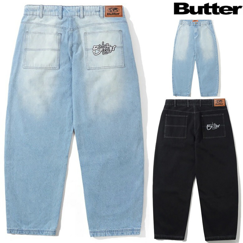 楽天市場】バターグッズ パンツ BUTTER GOODS SCRIBBLE DENIM JEANS