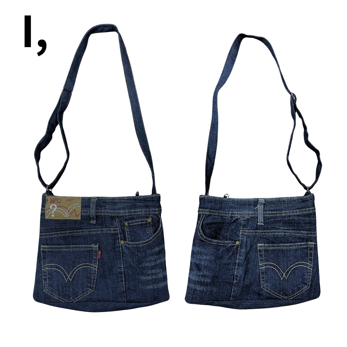 楽天市場】【すべて一点モノ！】 リメイクデニムミニショルダー デニム