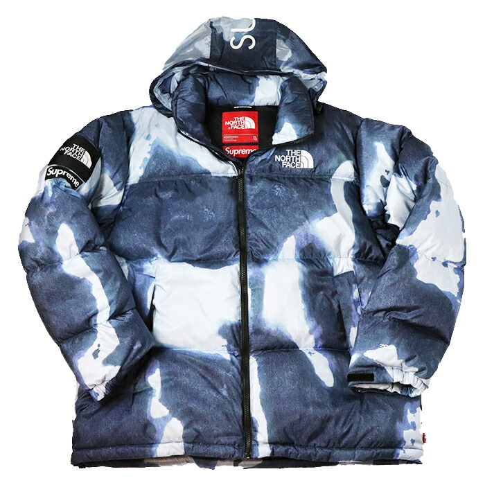 楽天市場】Supreme x The North Face Bleached Denim Print Nuptse