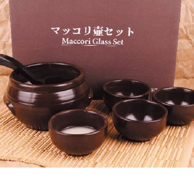 楽天市場】高級マッコリ壺セット 1L □壺1個+お椀4個+ひしゃく1個□壷