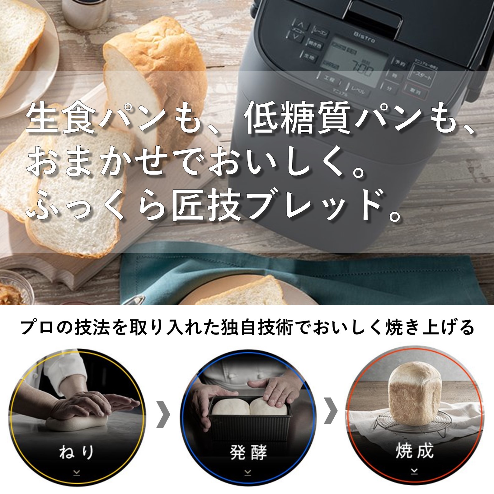 楽天市場】【公式店】 パナソニック ビストロ ホームベーカリー 1斤