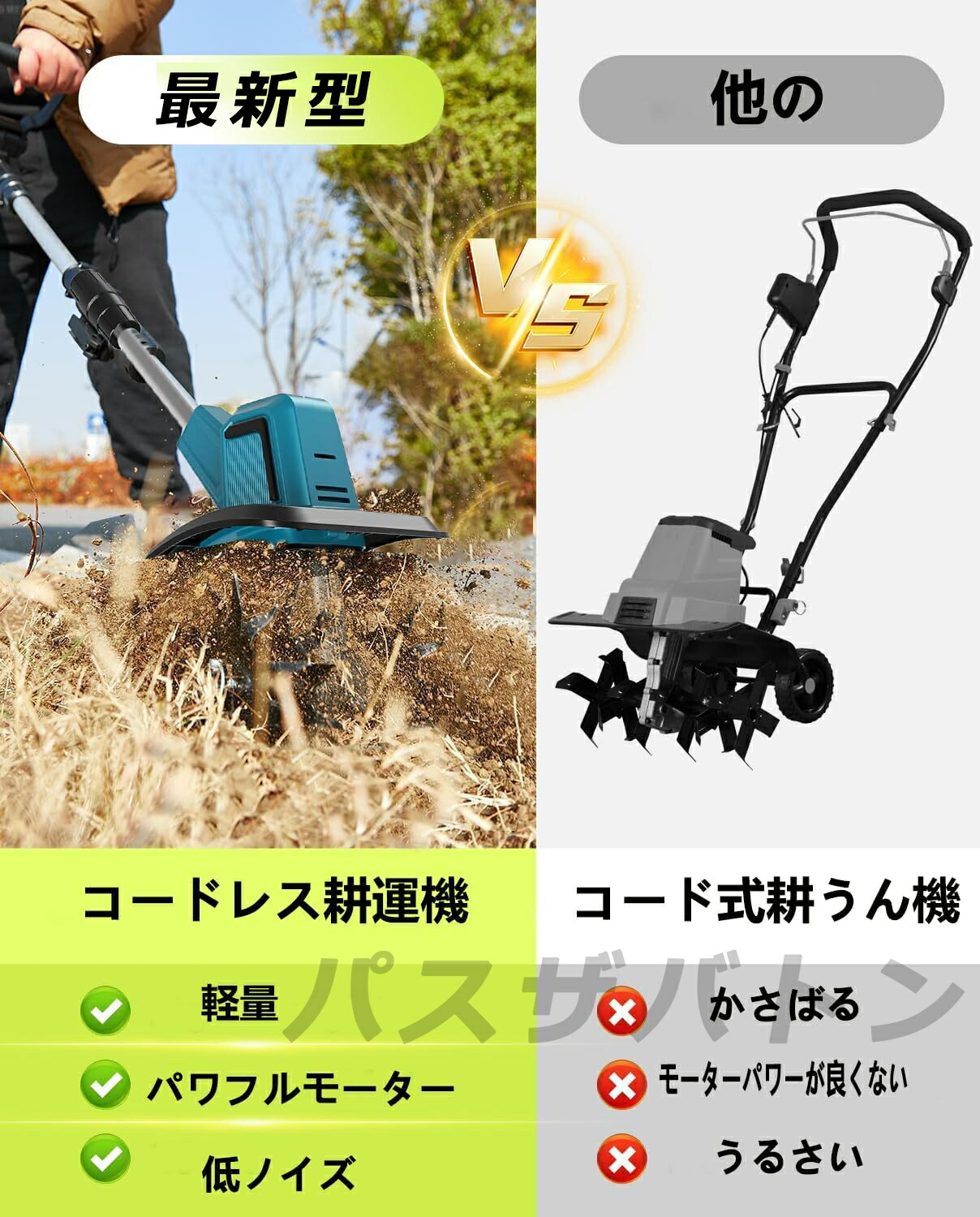 楽天市場】【最大3000円クーポンで】【2025最新型】電動耕運機 充電式