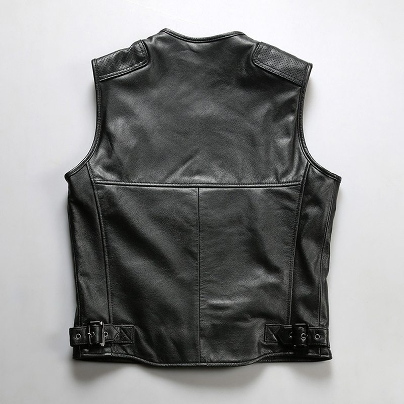 楽天市場】レザーベスト 革ジャン ライダースベスト バイクチョッキ