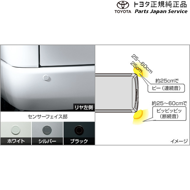 楽天市場】純正 トヨタ TOYOTA 200系ハイエース コーナーセンサー(リヤ