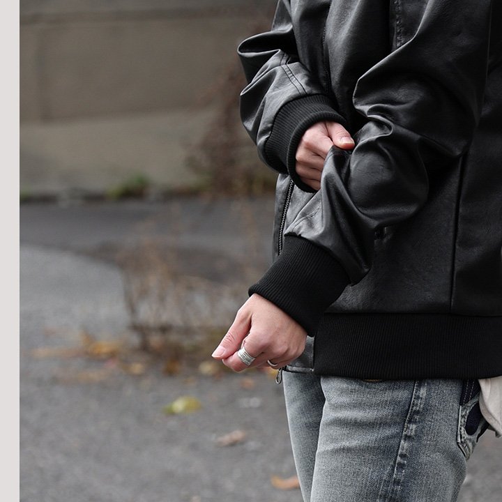 楽天市場】ブルゾン フェイクレザー レディース メンズ ライダース