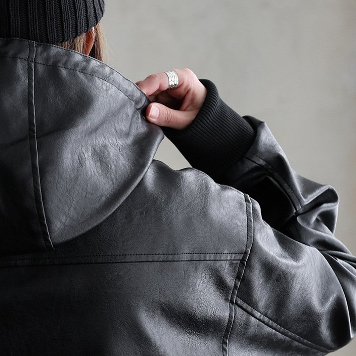 楽天市場】ブルゾン フェイクレザー レディース メンズ ライダース