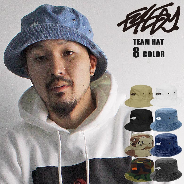 楽天市場】送料無料 アイディー 【EYEDY】 TEAM HAT デニム バケット