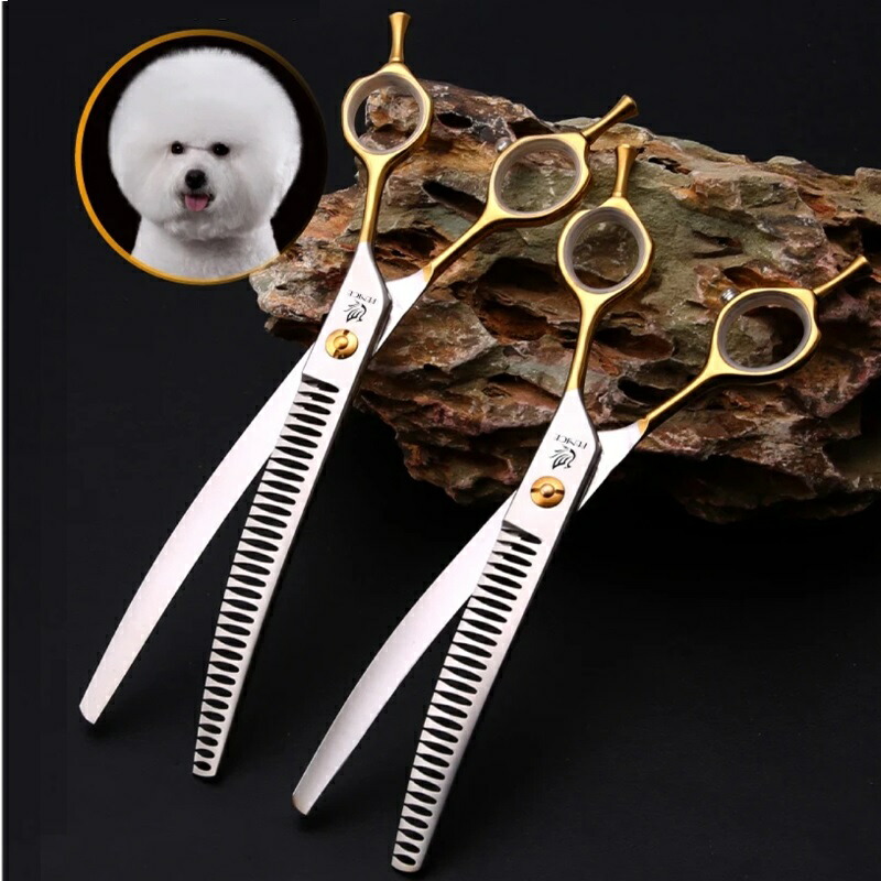 スパッと快適に切れる理美容師サロン用セニングシザーブレンダー♪犬猫