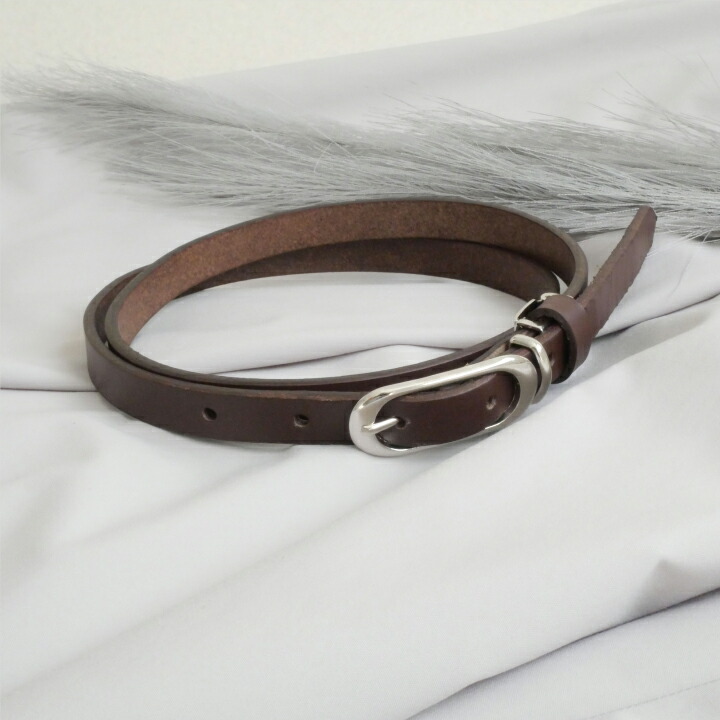 楽天市場】ベルト レディース 本革 日本製 細め 15ミリ幅 シルバー