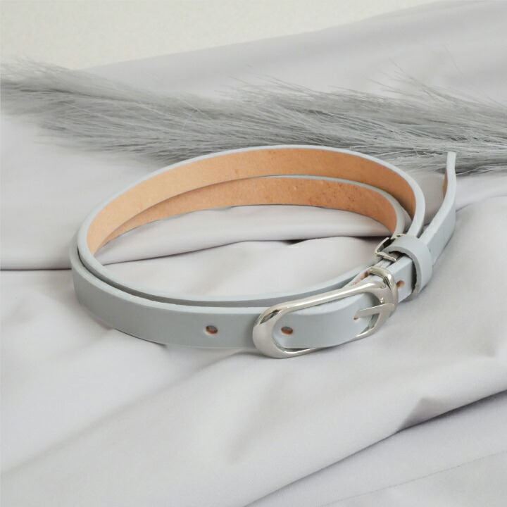 楽天市場】ベルト レディース 本革 日本製 細め 15ミリ幅 シルバー