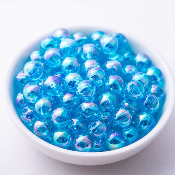 楽天市場】【国内検品済み】ABカラービーズ ブルー 8mm 100個 B-115 両