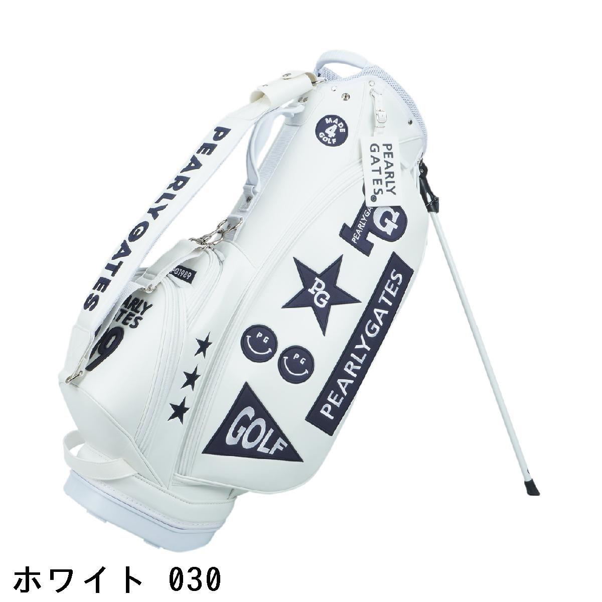 PEARLY GATES ゴルフバッグ ホワイト ストライプ 030_ホワイト