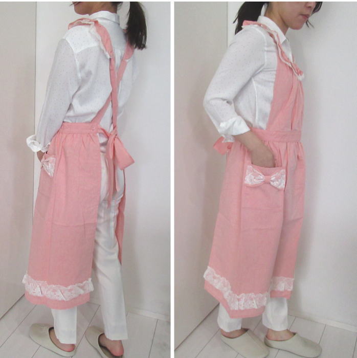 楽天市場】エプロン おしゃれ かわいい コットン ドレスエプロン