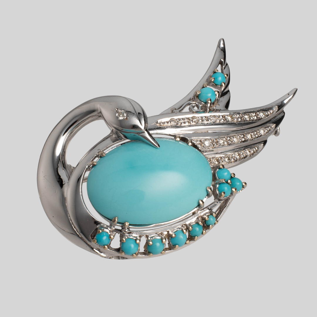 楽天市場】フィルゼ（ターコイズ・トルコ石） ブローチ Bu-WG-180