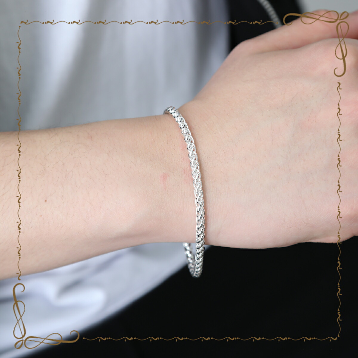 楽天市場】ネックレスブレスレットセット メンズ チェーン 合金製