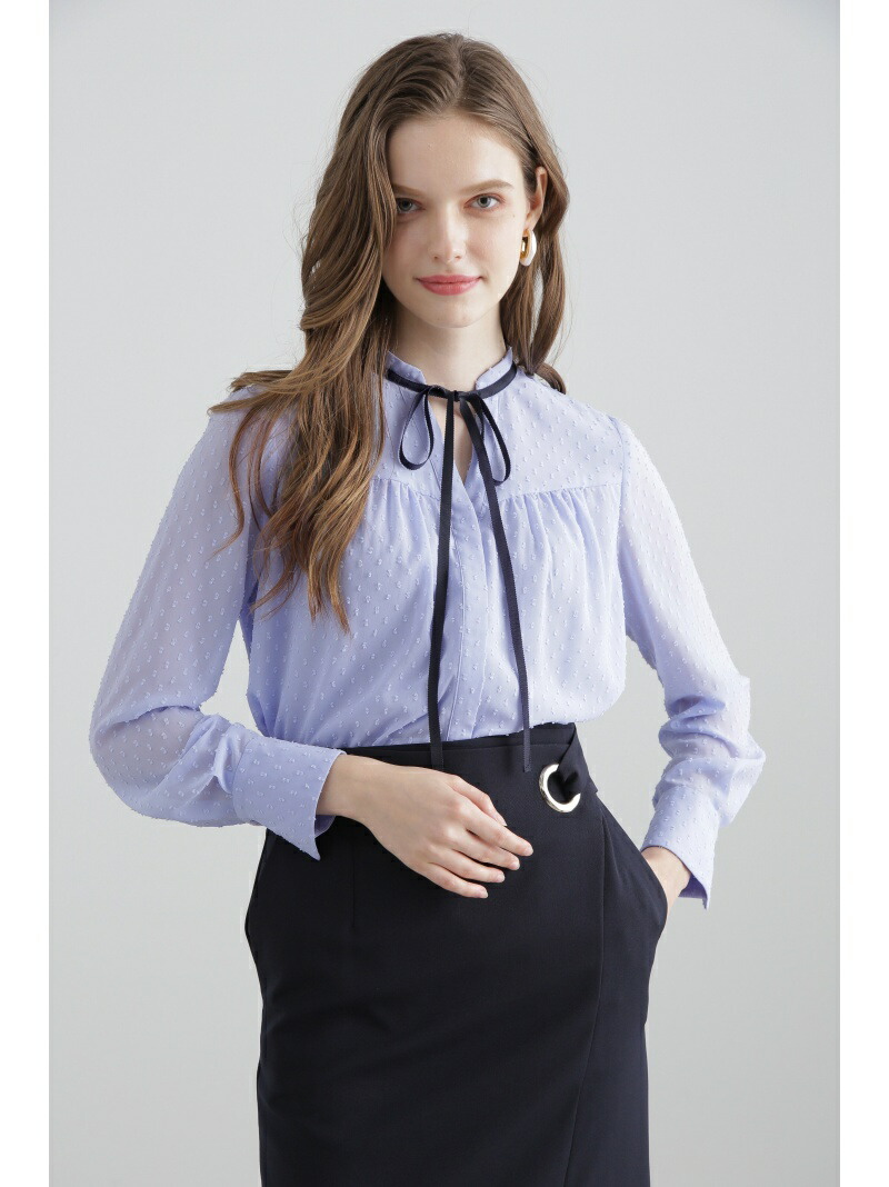 楽天市場】【SALE／50%OFF】◇カットジャカードリボンブラウス